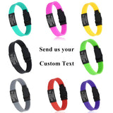 Personalized Womens' Medical ID Bracelet Child Safety Wristband