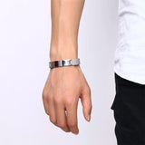 Medical Alert ID Bracelet Stainless Steel Stretch Unisex