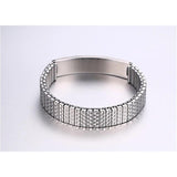 Medical Alert ID Bracelet Stainless Steel Stretch Unisex