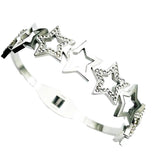 Hollow Zircon Star Bracelet Stainless Steel Romantic Rose Jewelry Gift