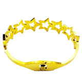 Hollow Zircon Star Bracelet Stainless Steel Romantic Rose Jewelry Gift