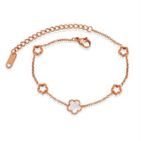 Shell Flower Chain Bracelet Stainless Steel On Hand Jewelry