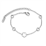 Shell Flower Chain Bracelet Stainless Steel On Hand Jewelry