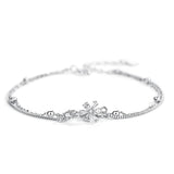 Cherry Blossoms Rhinestone Bracelets Adjustable Jewelry Gift