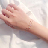 Cherry Blossoms Rhinestone Bracelets Adjustable Jewelry Gift