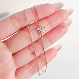 Cherry Blossoms Rhinestone Bracelets Adjustable Jewelry Gift