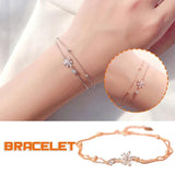 Cherry Blossoms Rhinestone Bracelets Adjustable Jewelry Gift