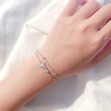 Cherry Blossoms Rhinestone Bracelets Adjustable Jewelry Gift
