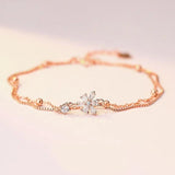 Cherry Blossoms Rhinestone Bracelets Adjustable Jewelry Gift