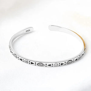Tibetan Silver Charm Bracelet Bangle Women Men Jewelry On Hand Gift