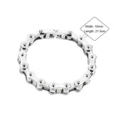 Men's Titanium Steel Bracelet Punk Chains Biker Bangle