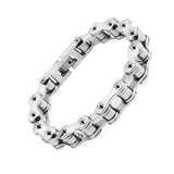 Men's Titanium Steel Bracelet Punk Chains Biker Bangle