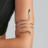 Punk Twisted Coiled Snake Bracelet Women Retro Spiral Arm Cuff Armlet Armband