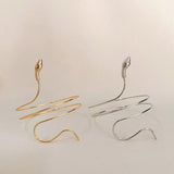 Punk Twisted Coiled Snake Bracelet Women Retro Spiral Arm Cuff Armlet Armband