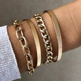 Yumfeel Adjustable Bangle Metal Cuff Bracelet for Women