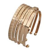 Yumfeel Adjustable Bangle Metal Cuff Bracelet for Women