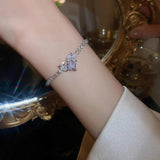 Zircon Love Heart Adjustable Bracelet for Women