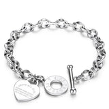 Stainless Steel Heart Bracelet for Women