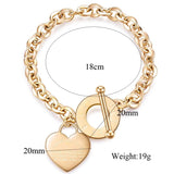 Stainless Steel Heart Bracelet for Women
