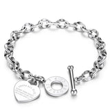 Stainless Steel Heart Bracelet for Women