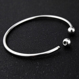 2pcs Stainless Steel Adjustable Cuff Bangle Bracelets Blanks