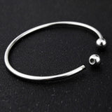 2pcs Stainless Steel Adjustable Cuff Bangle Bracelets Blanks