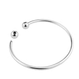 2pcs Stainless Steel Adjustable Cuff Bangle Bracelets Blanks