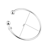 2pcs Stainless Steel Adjustable Cuff Bangle Bracelets Blanks