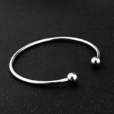 2pcs Stainless Steel Adjustable Cuff Bangle Bracelets Blanks