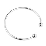 2pcs Stainless Steel Adjustable Cuff Bangle Bracelets Blanks