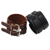 Retro Leather Cuff Bracelet with Adjustable Clasp