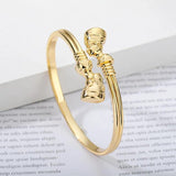 Punk Egyptian Nefertiti Queen Bracelet Bangles Vintage Stainless Steel