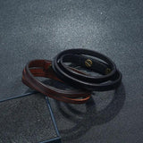Men's Punk Vintage Leather Rope Bracelet Bangle