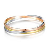 Women Bracelet Stainless Steel 3 Set Bangles Punk Jewelry