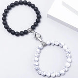 Heart Shaped Magnet Attraction Couple Bracelet Set Natural Stone Distance Paired