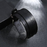 Punk Double Layer Cuff Bangel Bracelet Wide Leather Bracelet