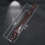 Punk Double Layer Cuff Bangel Bracelet Wide Leather Bracelet