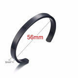 Golden Flat 6mm 8mm Cuff Bangles for Men Bracelet