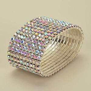 Multicolor Rhinestone Crystal Bracelet for Women Bridal Wedding Prom Jewelry