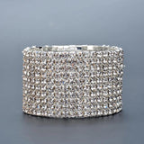 Multicolor Rhinestone Crystal Bracelet for Women Bridal Wedding Prom Jewelry