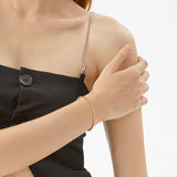 Stainless Steel Twist Rope Bangle Bracelet For Women 3mm
