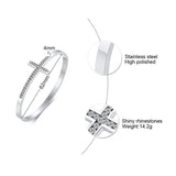 Charm Women Cuff Bangles Cross Crystal Bracelets