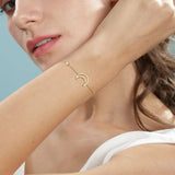 Adjustable Stainless Steel Sun Chain Bracelet, Minimalist Jewelry