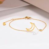 Adjustable Stainless Steel Sun Chain Bracelet, Minimalist Jewelry