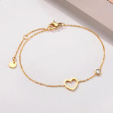 Adjustable Stainless Steel Sun Chain Bracelet, Minimalist Jewelry