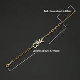 Adjustable Snake Zirconia Bracelet Stainless Steel Chain Jewelry Gift
