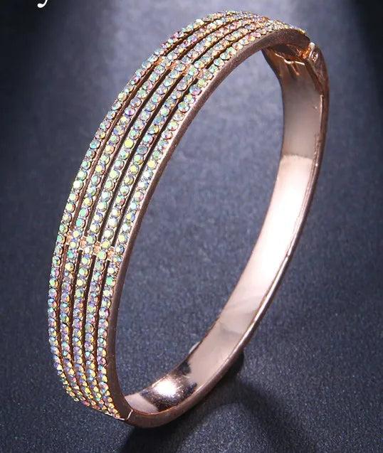 Zircon Stone Gun Bangle Women Bracelet Wedding Party