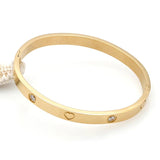 Stainless Steel Crystal Heart Bracelet Women's Jewelry