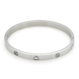 Stainless Steel Crystal Heart Bracelet Women's Jewelry