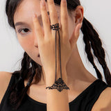 Punk Geometric Cutout Bracelet Ring for Women